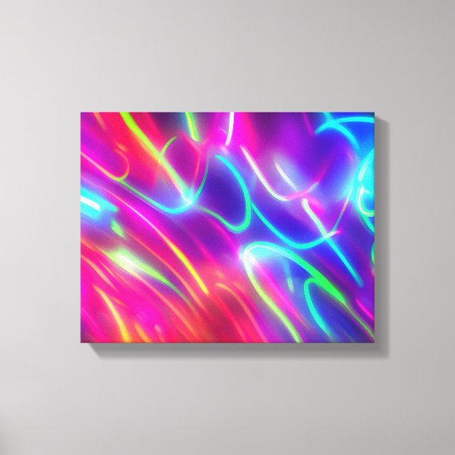 neon abstract canvas print (Front)