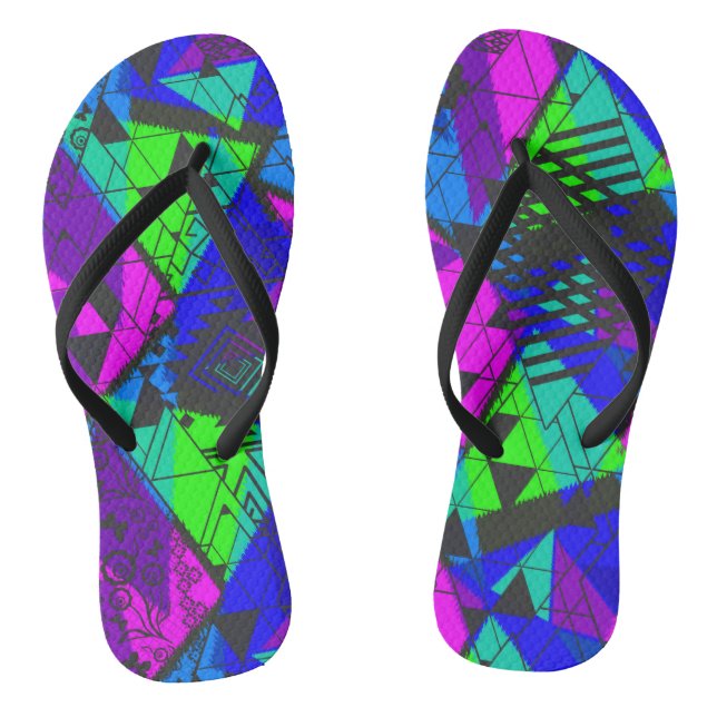 Neon abstract . flip flops (Footbed)