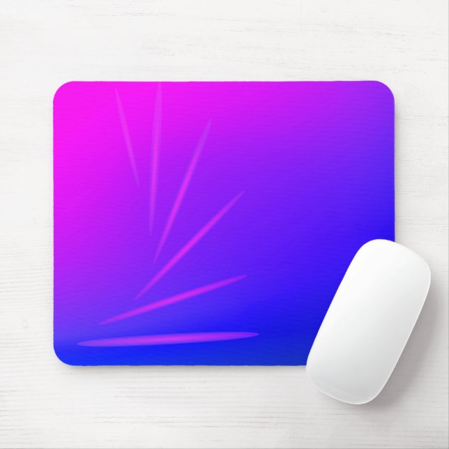 Neon Abstract Pink and Purple Mouse Mat (With Mouse)