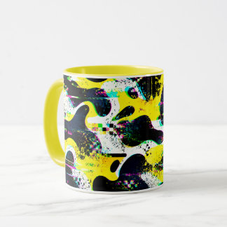Neon Abstract Splatter Pattern Mug