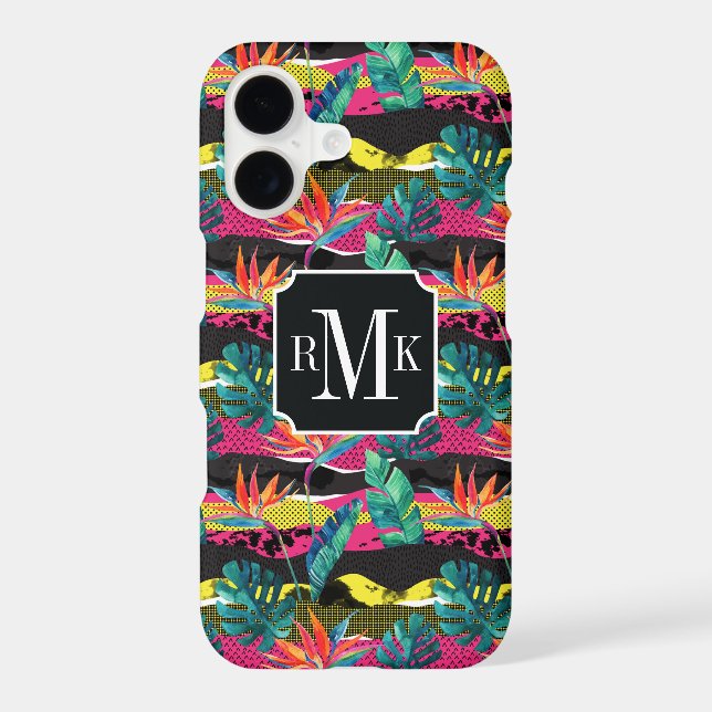 Neon Abstract Tropical Texture Pattern (Back)