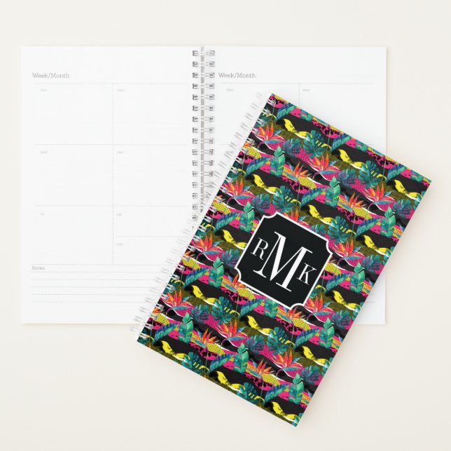 Neon Abstract Tropical Texture Pattern Planner (Display)