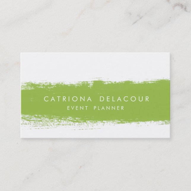 Neon Abstract Watercolor Splash Business Card (Front)