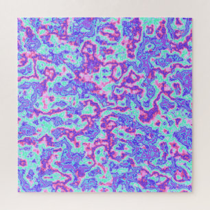 Neon Acid Trip Marble  Jigsaw Puzzle