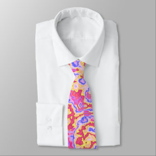 Neon Acid Trip Marble Tie