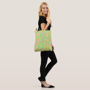 Neon Acid Trip Marble Tote Bag