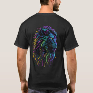 Neon aesthetic retro lion artistic T-Shirt