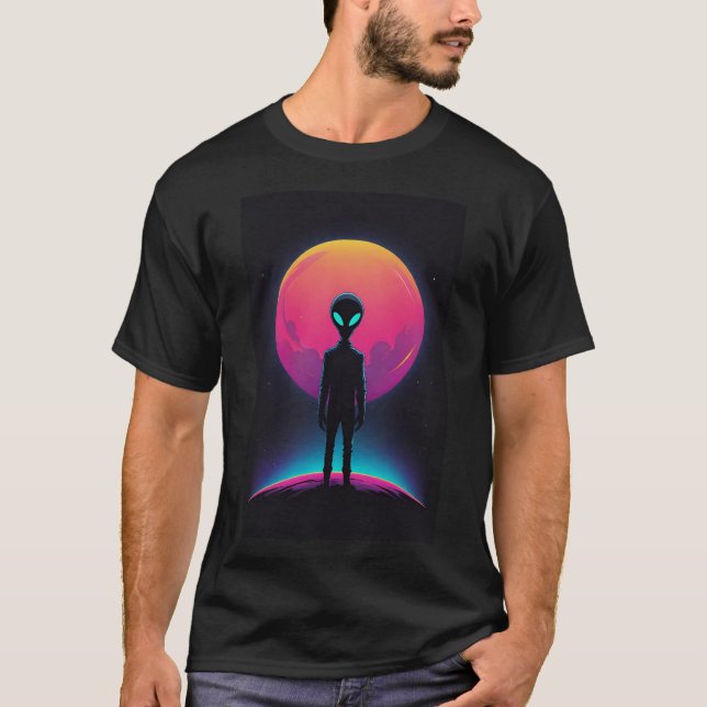 Neon Alien Nightfall T-Shirt (Front)