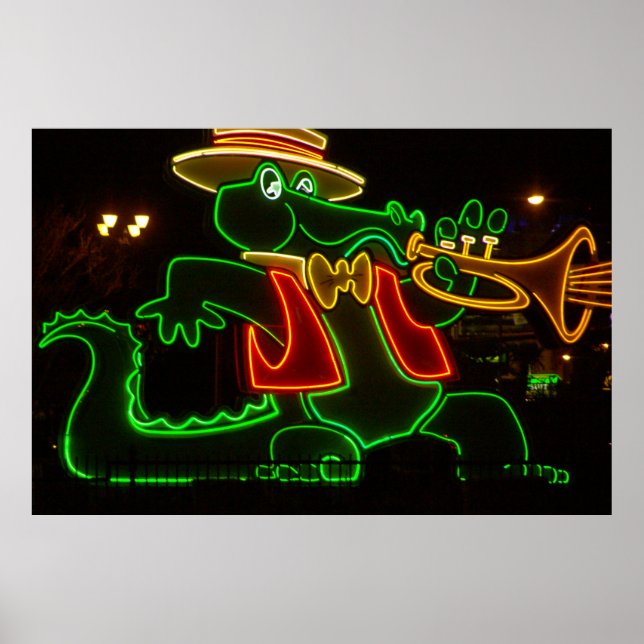 Neon Alligator Poster (Front)