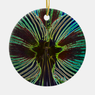 Neon Amaryllis Ceramic Tree Decoration