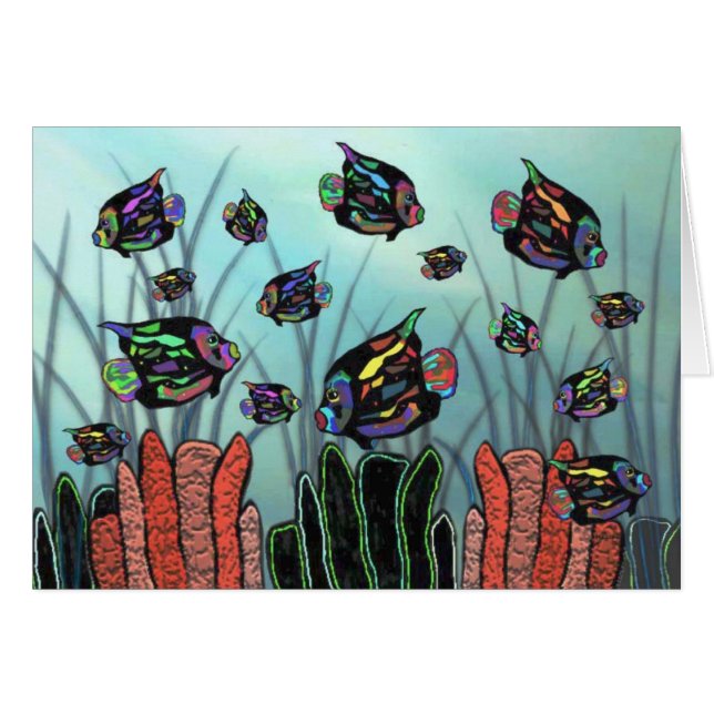 Neon Angelfish Coral Reef (Front Horizontal)