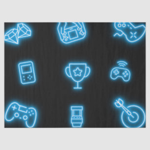 Neon Any year video games birthday  Tissue Paper