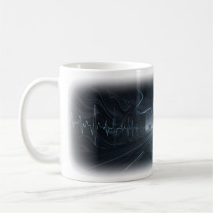 Neon Apple Pulse on Midnight Road Art Mug