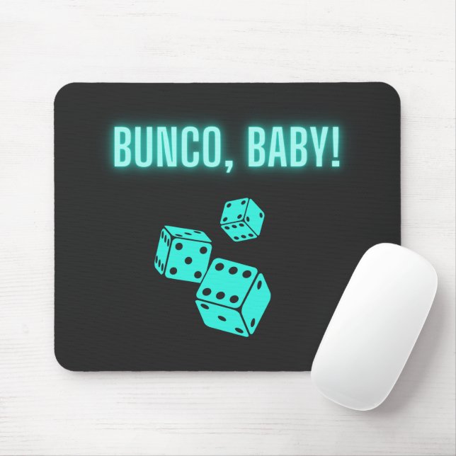 Neon Aqua Bunco Baby  Mouse Mat (With Mouse)