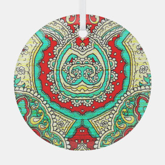 Neon arabesque ornament: 80s style. glass tree decoration