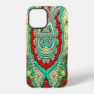 Neon arabesque ornament: 80s style. iPhone 12 case