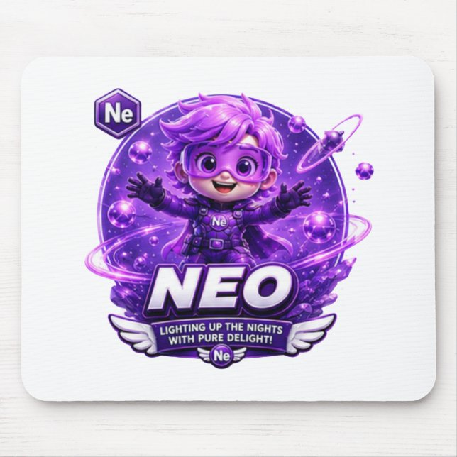 Neon ATOMIVRA Mouse Mat (Front)