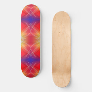 Neon Attractions Layered Abstract Design Skateboard