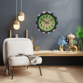 Neon Aztec 1930's Clock