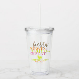 Neon Bachelorette Final Fiesta Pool Party  Acrylic Tumbler
