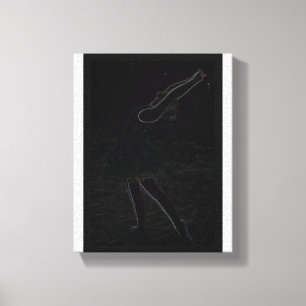 Neon, Ballerina in the Snow- Canvas Print
