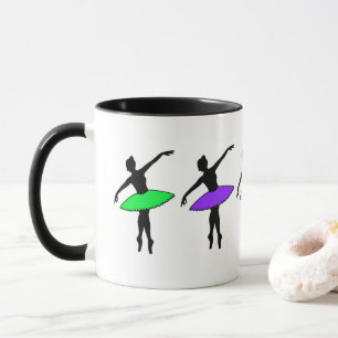 Neon Ballerinas Ballet Pointe Dance Teacher Tutu Mug