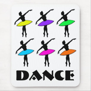 Neon Ballerinas Ballet Tutu Dance Teacher Pointe Mouse Mat