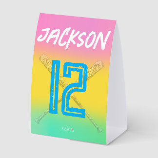 Neon Baseball Colorful Sport Birthday Party Custom