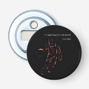 Neon Basketball Birthday / bachelor party game day Bottle Opener