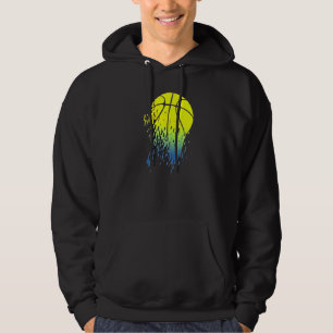 Neon Basketball Glitch Hoodie