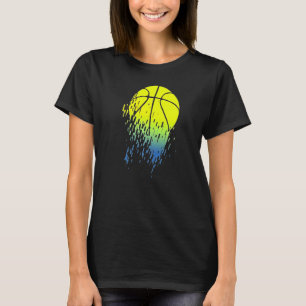 Neon Basketball Glitch T-Shirt