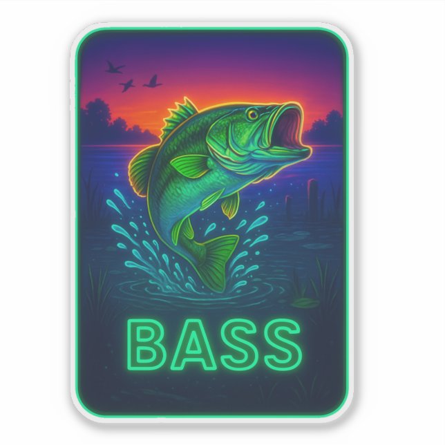 Neon Bass Sticker (Front)