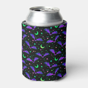 Neon Bats Moons and Stars Can Cooler