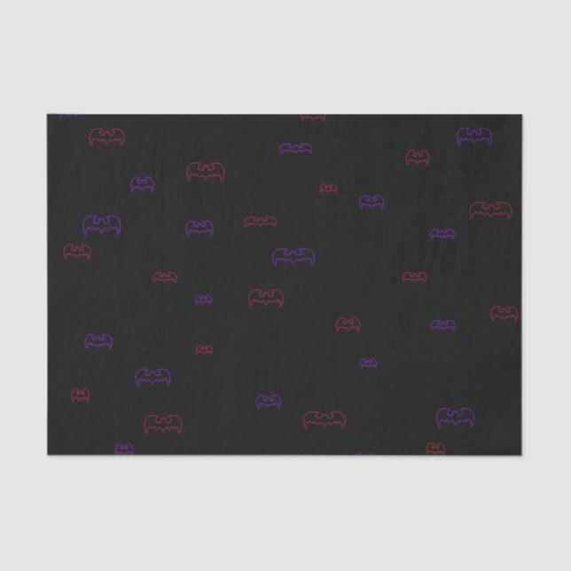 Neon Bats Tissue Paper (Front)