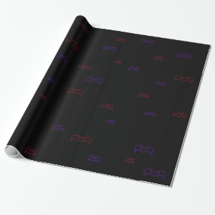 Neon Bats Wrapping Paper
