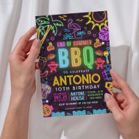 Neon BBQ Pool Party Birthday – End of Summer