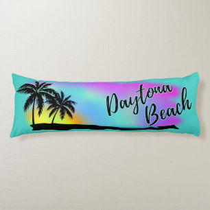 Neon Beach Skies At Daytona Beach Body Cushion
