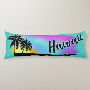Neon Beach Skies At Hawaii Body Cushion