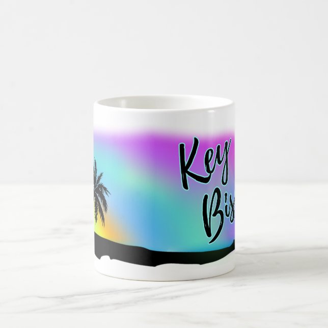 Neon Beach Skies At Key Biscayne Coffee Mug (Center)