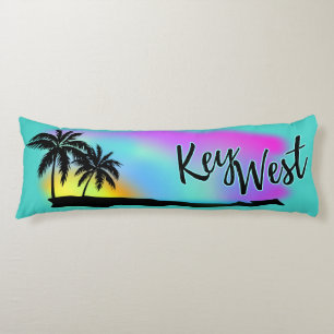 Neon Beach Skies At Key West Body Cushion