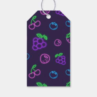 Neon Berry Pattern Gift Tag