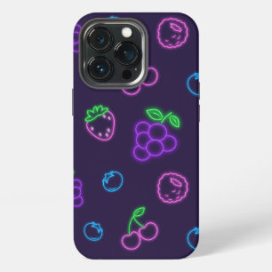 Neon Berry Pattern iPhone 13 Pro Case