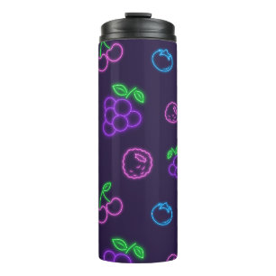 Neon Berry Pattern Thermal Tumbler