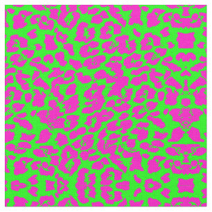 Neon Big Cat Print Fabric