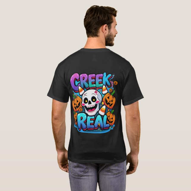 Neon Big-Eyed Bird Halloween T-Shirt (Back Full)