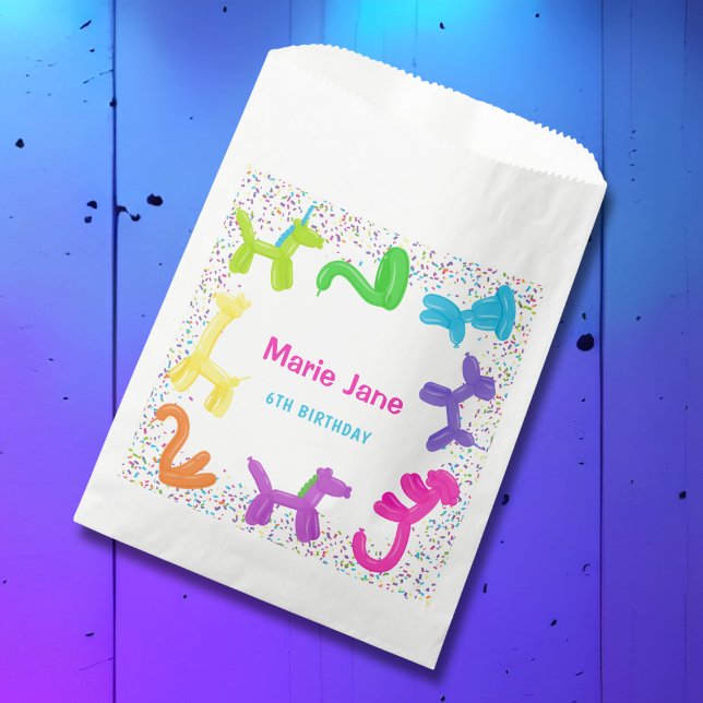 NEON BIRTHDAY ANIMALS BALLOONS PAPER PLATES FAVOUR BAGS (Creator Uploaded)