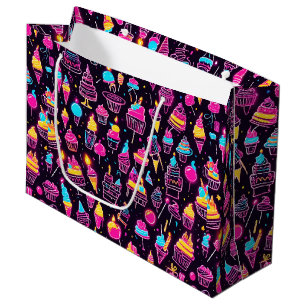 Neon Birthday Sweets Large Gift Bag