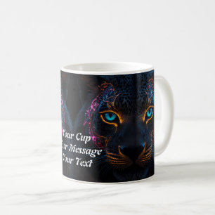 Neon Black Leopard's Coffee Mug