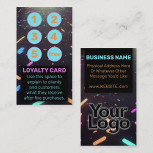 Neon Black Punch Card Vape Head Shops Hookah Smoke