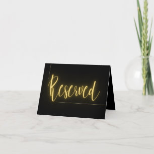 Neon Black Reserved Folded Card